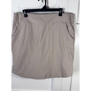 Coolibar‎ Beige Pisa Travel Skort UPF 50+ Pockets Stretch Summer Beach Size XL